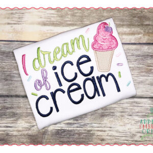 397 Dream of Ice Cream Cone Applique Design