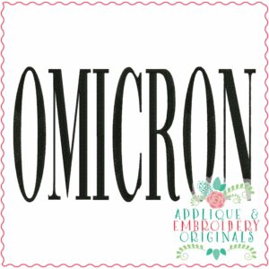 3974 OMICRON Word Art Embroidery Design