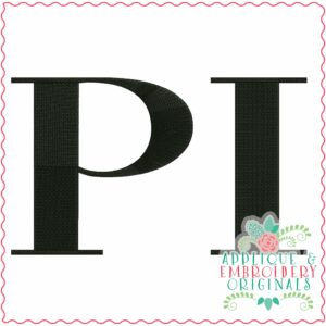 3975 PI Word Art Embroidery Design