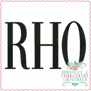 3976 RHO Word Art Embroidery Design