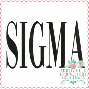 3977 SIGMA Word Art Embroidery Design