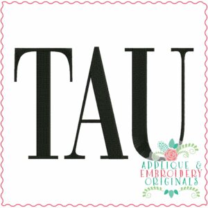 3978 TAU Word Art Embroidery Design