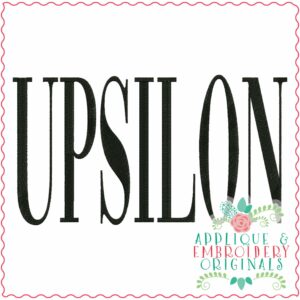 3979 UPSILON Word Art Embroidery Design