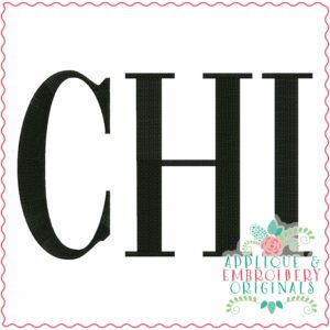 3981 CHI Word Art Embroidery Design