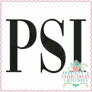 3982 PSI Word Art Embroidery Design