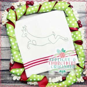 4018 Deer Line Art 1 Embroidery Design