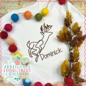 4019 Deer Line Art 2 Embroidery Design