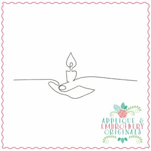 4043 Candle Stick Embroidery Design
