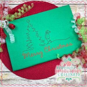 4044 Child with Tree Embroidery Design