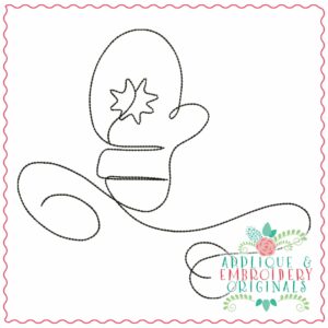 4049 Mitten Single Embroidery Design