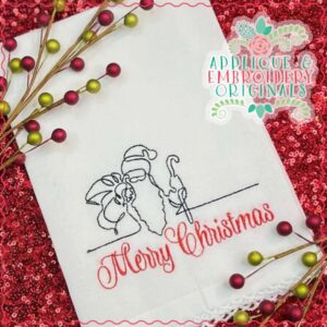 4054 Santa with Sack Embroidery Design