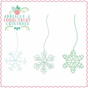 4064 Snowflake Triple Line Art Embroidery Design