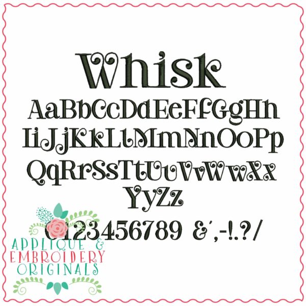 4073 Whisk Embroidery Font - Image 2