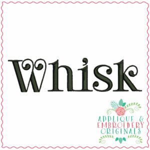 4073 Whisk Embroidery Font