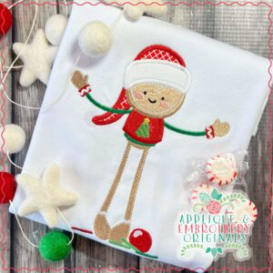 4084 Gingerbread Boy Long Leg Applique Design