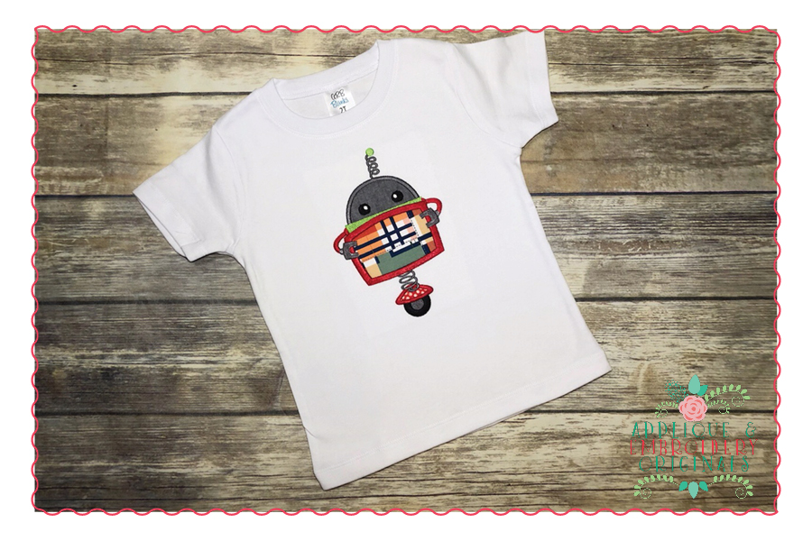 AEO 416 Chalkboard Robot Applique 2