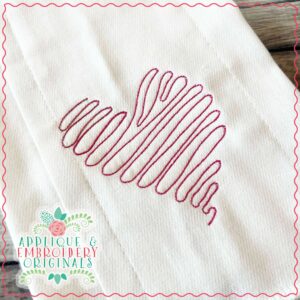 4227 Heart 3 Line Art Embroidery Design