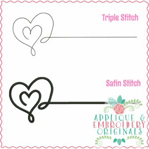 4229 Heart 5 Line Art Embroidery Design
