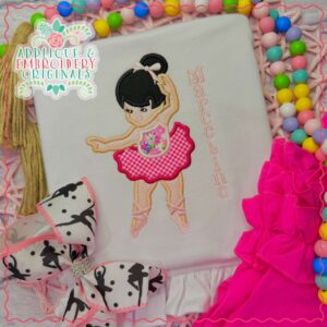 4293 Ballet Dancer Applique Design