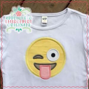 4304 Emoji Silly Applique Design