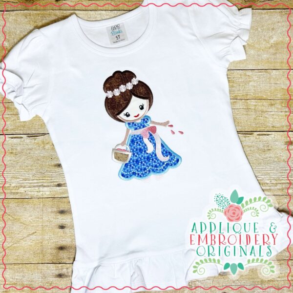 4307 Flower Girl Applique Design - Image 2
