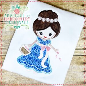 4307 Flower Girl Applique Design