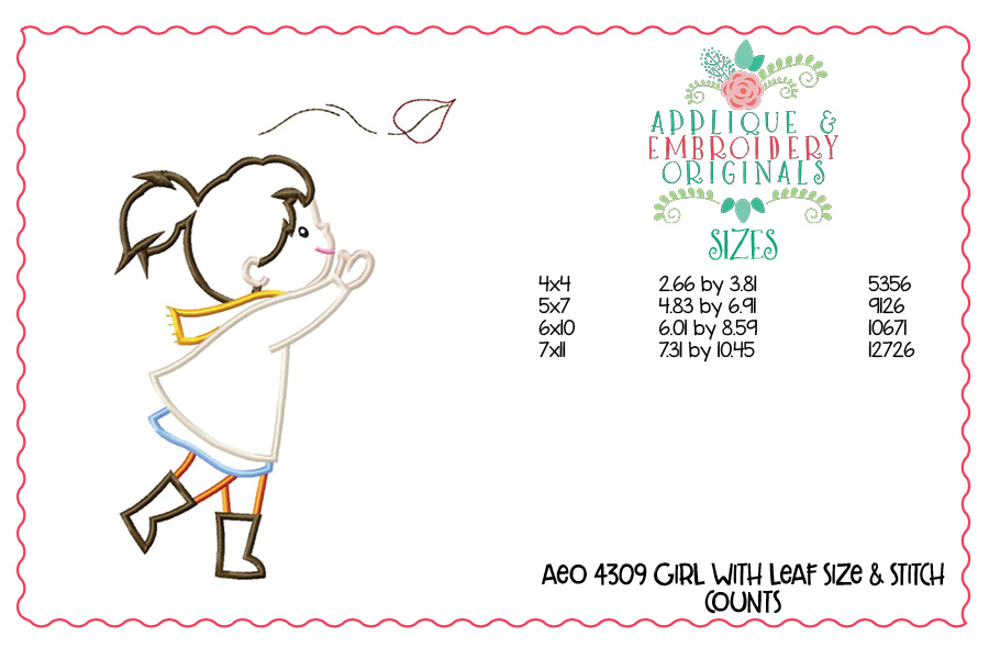 AEO 4309 Girl with Leaf Image