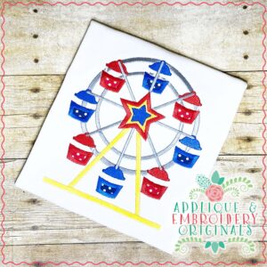 4313 Country Fair Ferris Wheel Applique Design