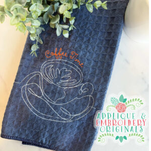 4314 Coffee Line Art 1 Embroidery Design