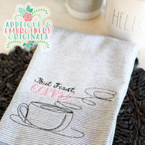 4315 Coffee Line Art 2 Embroidery Design