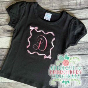 4328 Bow Frame 1 Filled Embroidery Design