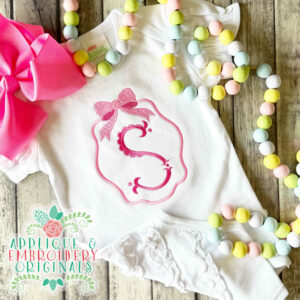 4329 Bow Frame 2 Filled Embroidery Design