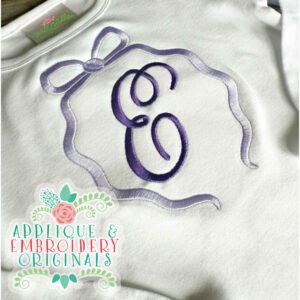 4330 Bow Frame 3 Filled Embroidery Design