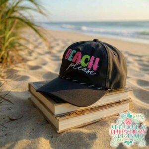 4340 Beach Please Embroidery Design