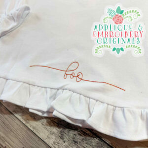 4345 Boo Line Art Embroidery Design