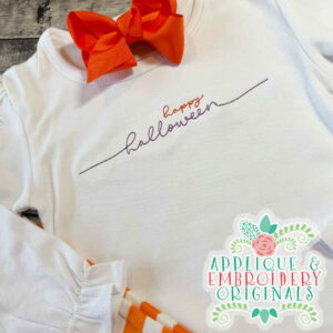 4346 Happy Halloween Line Art Embroidery Design