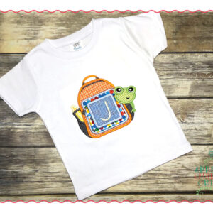 435 Backpack Monogram Frame Boy Applique Design