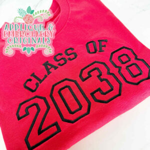 4350 Class of 2038 Block Applique Design