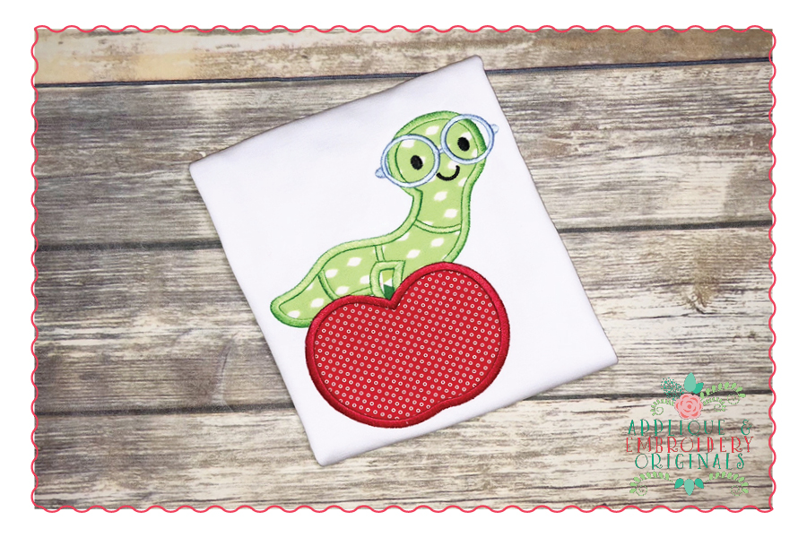 AEO 448 Apple with Bookworm