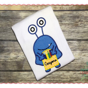 449 Crayon Monster Applique Design