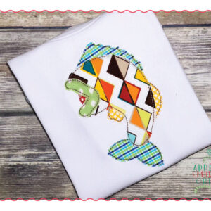 452 Carp Fish Simple Stitch Applique Design