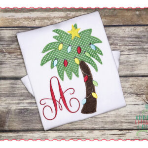 470 Christmas Palm Tree Applique Design