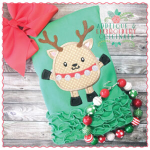 479 Reindeer Jingles Applique Design