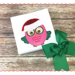 486 Santa Owl Applique Design