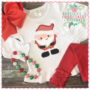 488 Happy Santa Applique Design