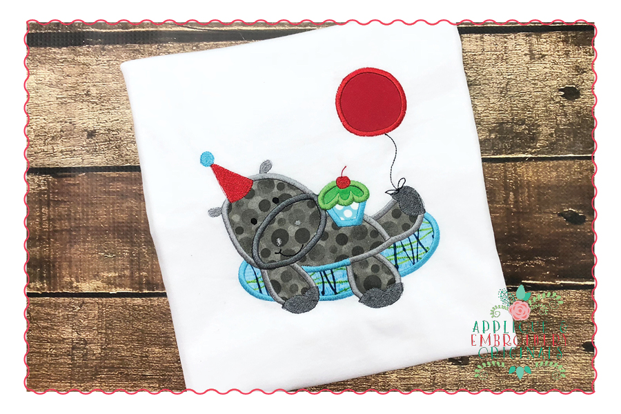 AEO 500 Birthday Hippo Applique 2