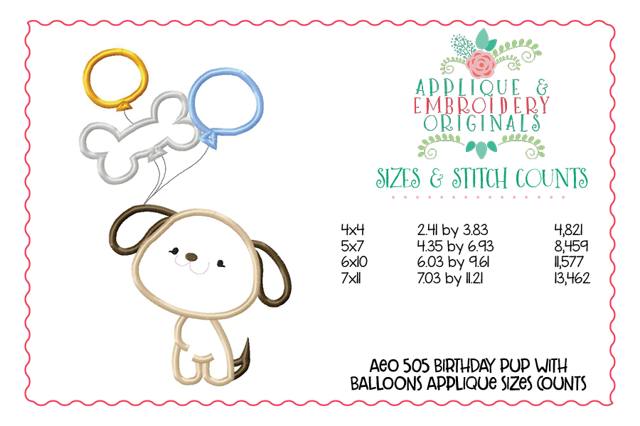 AEO 505 Birthday Pup with Balloons 1