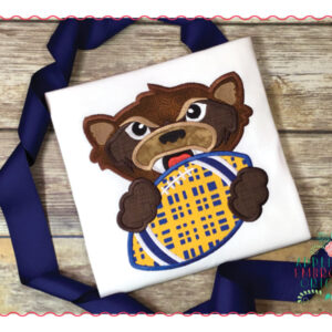 534 Wolverine Badger Football Mascot Applique Design