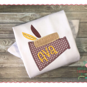 538 Indian Headdress Megaphone Football Mascot Applique Design