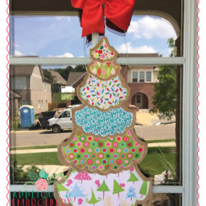 1470 Layered Tree Christmas Door Hanger In-The-Hoop Applique Design